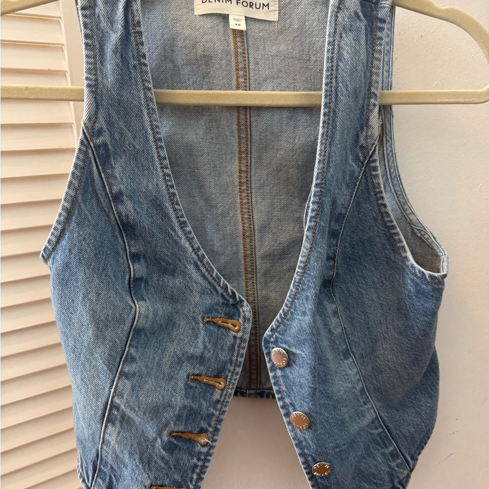 Denim Forum Blue Denim Vest